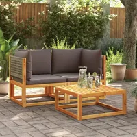 VidaXL Garten-Ecksofas mit Kissen 2 Stk. Massivholz Akazie