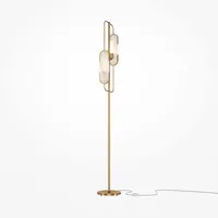 Maytoni Stehleuchte Standlampe Wohnzimmerleuchte Metall Gold 2-Flammig H 160