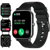 Smartwatch, Fitness Tracker Uhr, Damen Herren Smartwatch (Fitnessuhr mit Telefonfunktion 1,69" HD Voll Touchscreen Zoll,