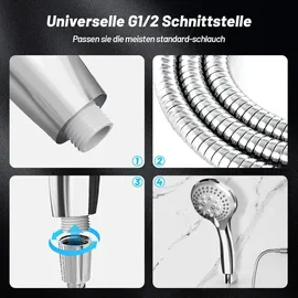 luxuskollektion Duschkopf mit Schlauch 1,5m 5