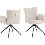 Actona 2er Set Actona Stuhl Laura Stoff Beige