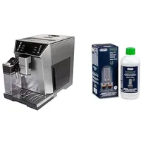 De'Longhi PrimaDonna Class ECAM 550.85.MS Kaffeevollautomat mit LatteCrema Milchsystem, Cappuccino und Espresso auf Knopfdruck, TFT Farbdisplay und App-Steuerung, silber mit DLSC 500 Entkalker