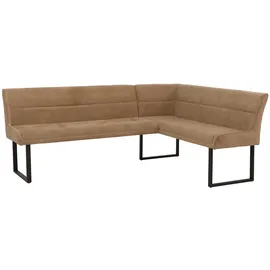 Mendler Eckbank Chenille Hellbraun 210 x 159 cm