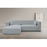 werk2 Eckcouch Cord 2-Sitzer Grau