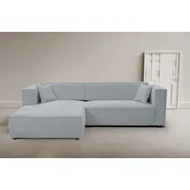 werk2 Eckcouch Cord 2-Sitzer Grau