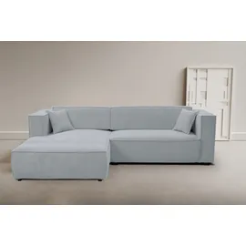 werk2 Eckcouch Cord 2-Sitzer Grau