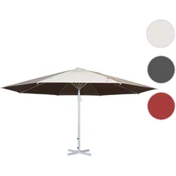 Sonnenschirm Meran II, Gastronomie Marktschirm, √ò 5m Polyester/Alu Mast wei√ü 28kg ~ creme-beige ohne St√§nder