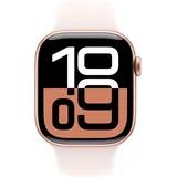 Apple Watch Series 10 42mm Gold (Rosa Gummi Armband S/M)