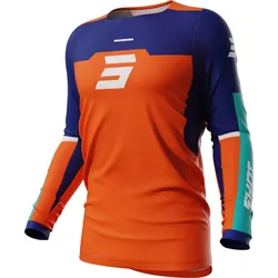 Shot Contact Iron Motocross Jersey, blau-orange, Größe M für Männer
