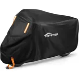 toptrek XXXL Motorradabdeckung wasserdicht Winterfest Outdoor 265x105x125 cm