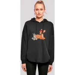 Kapuzenpullover F4NT4STIC "Disney Bambi Chilling", Damen, Gr. M, schwarz, Obermaterial: 100% Baumwolle, casual, oversize, Langarm, Pullover, Premium Qualität