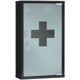 First Aid Only Medizinschrank ohne Füllung schwarz