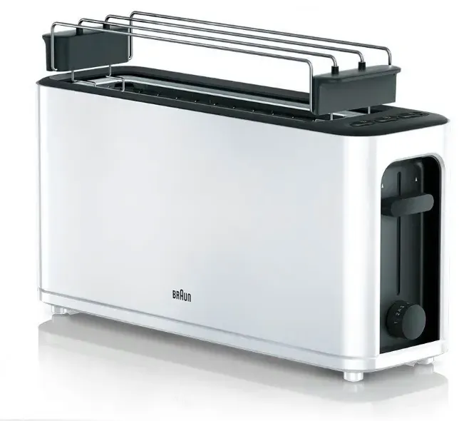 BRAUN Toaster PurEase HT 3110 WH weiß - 1000 Watt, 7 Röstgrade, Breite Toastkammer