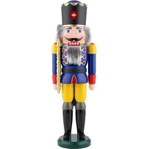 Seiffener Volkskunst eG Seiffener Volkskunst Nussknacker König blau Größe 50 cm