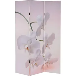 Foto-Paravent T233, Paravent Trennwand MVG-zertifiziert 180x120cm ~ Orchidee