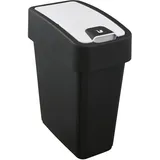 KEEEPER Premium Abfallbehälter mit Flip-Deckel, Soft Touch, 10 l, Magne, Graphit-Grau