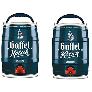 2 Fässer Gaffel Kölsch a 5 Liter (2 x 5) mit eingebautem Zapfhahn