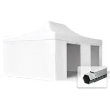 TOOLPORT Faltpavillon 4 x 6 m inkl. 4 Seitenteile Weiß