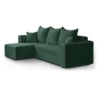 Beautysofa Ecksofa Hamlet Cordstoff grün