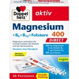 Doppelherz Aktiv Magnesium 400 Direct + B6 + B12 + Folsäure Pellets 40 St.