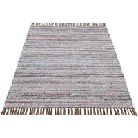 carpetfine Kelim Chindi, braun, 140x200 cm | Moderner Teppich für Wohn- und Schlafzimmer