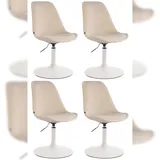 CLP Esszimmerstuhl Maverick Samt beige 4er Set