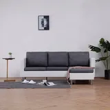vidaXL - 3-Sitzer-Sofa mit Kissen Weiß Kunstleder