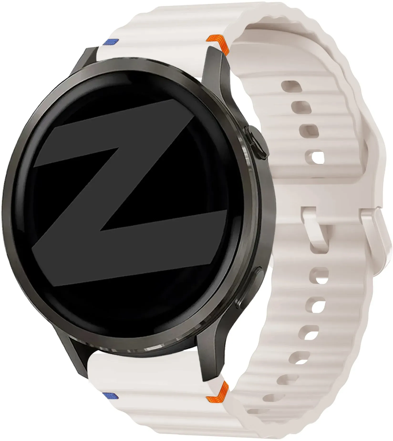 Bandz Garmin Forerunner 170 Armband Silikon 'Wave' für Garmin Forerunner 170 - Polarstern - Schnallenverschluss