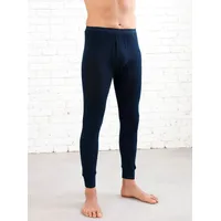 SCHIESSER Lange Unterhose Original Feinripp Blau 7