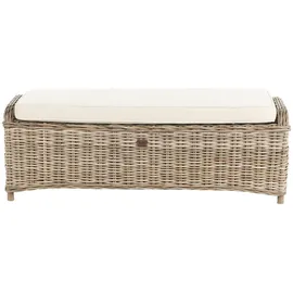 Beliani Gartenbank 140 x 49 x 47 cm Weiß