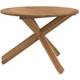vidaXL Gartentisch Ø 109 x 74 cm Teak/Braun