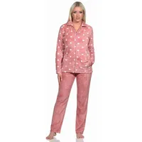 normann Hausanzug Coralfleece Tupfen Punkte Optik, Farbe:rosa, Größe:40/42 - 76698 in rosa | Gr.: 40-42