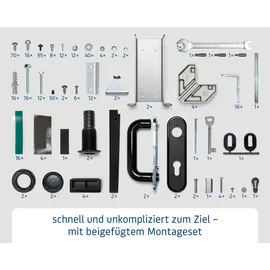 EcoStar Gerätehaus Elegant-P Typ 3 3,13 x 2,83 x 2,32 m anthrazitgrau Standardtür