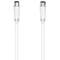 Hama SAT-Anschlusskabel F-Stecker - Koax-Kupplung 3 m Weiß