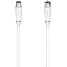 Hama SAT-Anschlusskabel F-Stecker - Koax-Kupplung 3 m Weiß