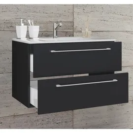VCM my bath Badmöbel-Set Badinos 914845 schwarz 60,0 x 46,0 x 50,0 cm