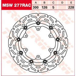 TRW Lucas Bremsscheibe MSW277RAC, schwimmend