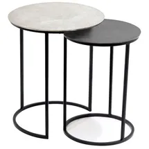 Concept Beistelltisch 2er-Set Catania Aluminium Schwarz