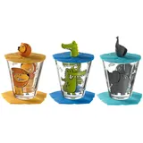 LEONARDO BAMBINI 1 Kinderbecherset Löwe Krokodil Elefant 9-teilig