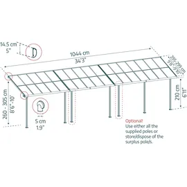 CANOPIA Sierra Cabrio 295 x 1044 cm grau