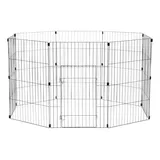 Iris Ohyama Iris Ohyama, Laufstall, Freilaufgehege, Hundehütte, Hundezwinger, Käfig für Hund, Katze, Kaninchen, 1.7 m2, 8 Panels /b60 x H90 cm, Wpc-36, Schwarz