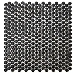 Premium Mosaik Stein schwarz 30x30 cm poliert STMOSDIA15BKP