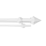 GARESA Gardinenstange GARESA "SEMARA", weiß, L:170cm Ø:28mm, Kunststoff, Stahl, Gardinenstangen, Vorhanggarnitur, Kunststoff, verlängerbar, mit Ringe/2 Lauf Gleiter