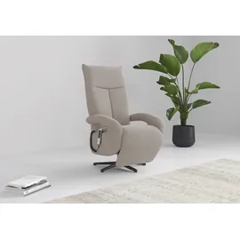 sit&more TV-Sessel Zoe Polyester 74 x 112 x 82 cm grau mit Kopfteilverstellung & 360 Drehfunktion