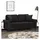 vidaXL Couch Samt 2-Sitzer Schwarz
