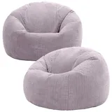 I.C.O.N. icon SITZSACK, Lila, 2-Sitzer, Rund, 85x50x85 cm, Hergestellt in Deutschland, OEKO-TEX® STANDARD 100, REACH, Wohnzimmer, Hocker, Sitzsäcke, XXL Sitzsäcke - 2 Jahre Gewährleistung - mind. 14 Tage Rückgaberecht - Lila