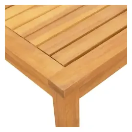 vidaXL Sonnenliege mit Tisch Taupe Massivholz Akazie und Textilene
