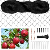 SLTAXAR 15mx7.5m Vogelschutznetz Vogelnetz mit 6cm Hühnergehege Netz Gartennetz Pflanzennetz Teichnetz Pool Netz Volierennetz Obstbaum Taubennetz Netz Vogelschutz Hühnernetz Vogelschutznetz Engmaschig