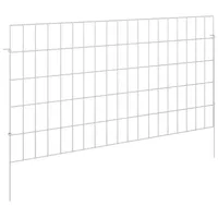 vidaXL Zaun-Set 95 x 50 cm Silber/Verzinkter Stahl