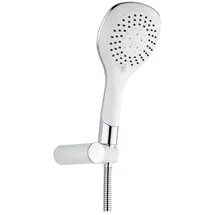 Aloni Bianco Handbrause Set mit Brauseschlauch und Wandhalterung weiß chrom